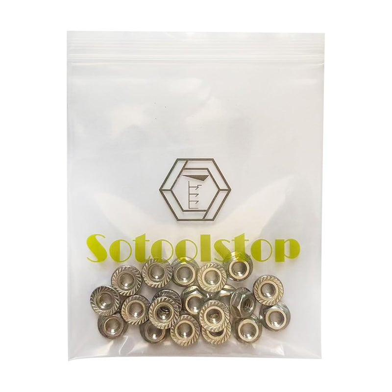sotoolstop Store M8 Flange Nuts, 304 Stainless Steel M8-1.25 Serrated Flange Hex Lock Nuts, 20Pcs-Pack - Image 5